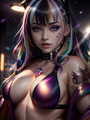 Rainbow Hair Punker 18