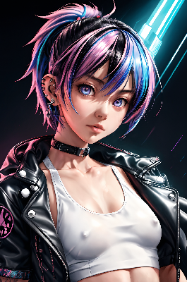 Rainbow Hair Punker 24